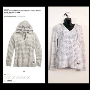 Harley-Davidson® Hooded Marled Grey Sweater Pullover - Women's Medium